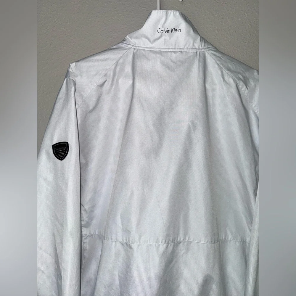 Mens Calvin Klein Ripstop bomber white jacket size Large - Picture 5 of 8